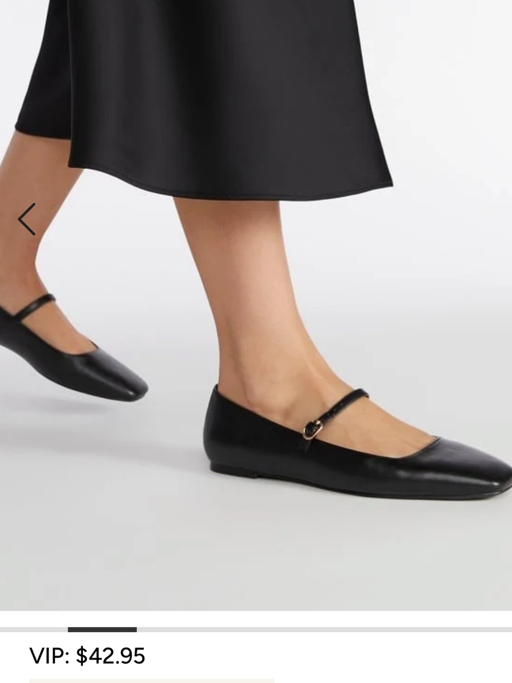 JustFab Black Mary Jane Flats with Buckle